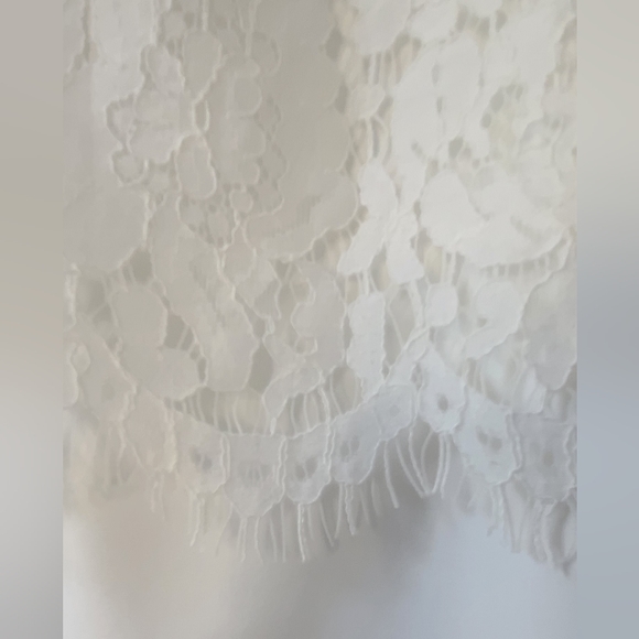 Cream Colored Eyelash Lace Blouse - Picture 5 of 7